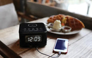HomTime HS1-WC Bluetooth & Single-Day Alarm Clock with Wireless Charging & Radio