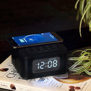 HS1-PD Clock Alarm Clock with USB Charging, Bluetooth & FM Radio