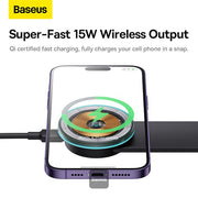 Baseus C02 Pro Series Magnetic Wireless Charging Car Mount Cluster Black