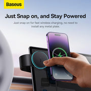 Baseus C02 Pro Series Magnetic Wireless Charging Car Mount Cluster Black