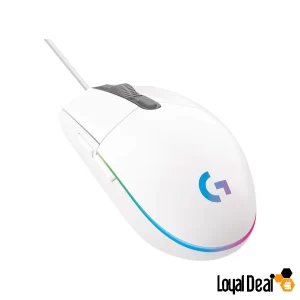 Logitech G203 LIGHTSYNC RGB Wired Gaming Mouse with 8,000 DPI & 6 Programmable Buttons White